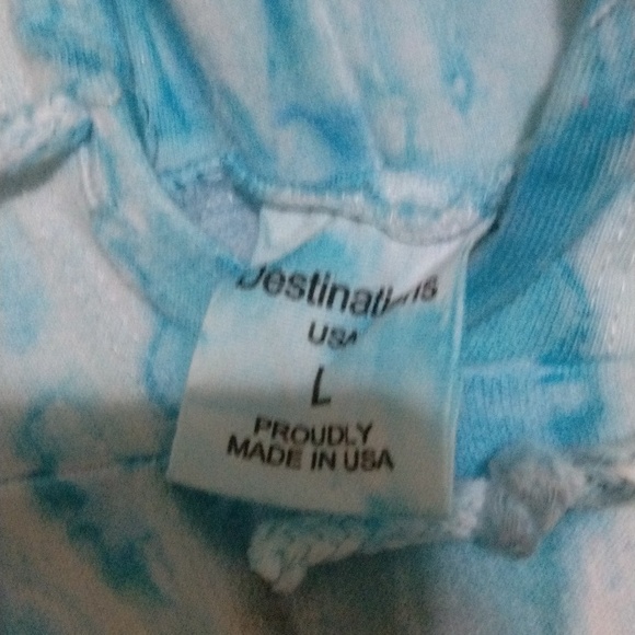 Tie dye sweatshirt crop top blue and Gray size large - Picture 10 of 12